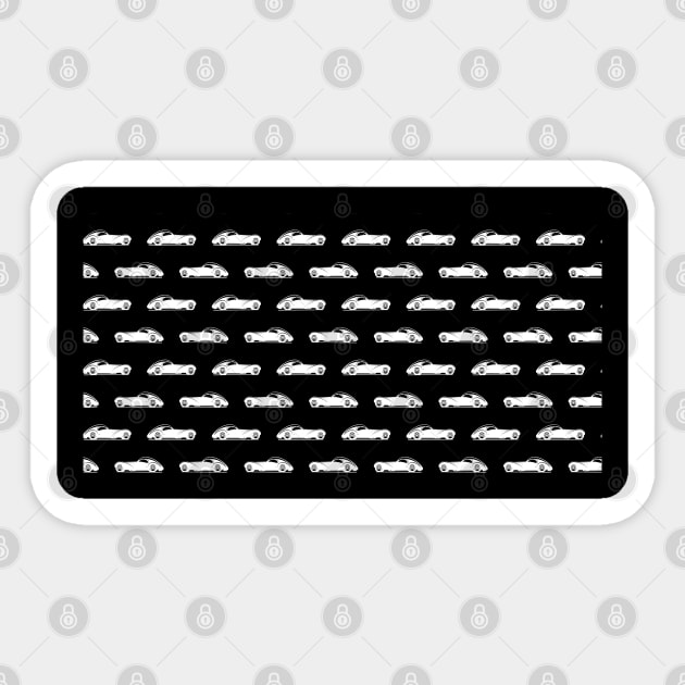 Retro Car Seamless Pattern Sticker by DesignWood Atelier